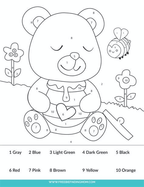 3 Free Simple Easy Color By Number For Adults And Kids Printables