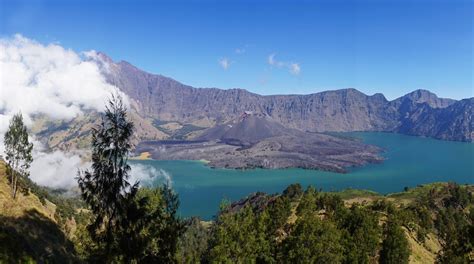 Mount Rinjani Is An Active Volcano The Second Highest In Indonesia
