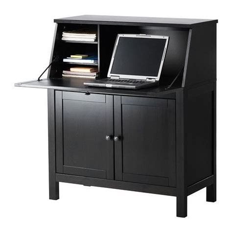 Ikea Hemnes Black Secretary Desk Aptdeco