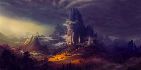 Artwork Fantasy Art Castle Landscape Wallpaper Resolution1920x960