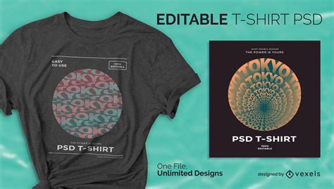 Circle T Shirt Psd Design Psd Editable Template