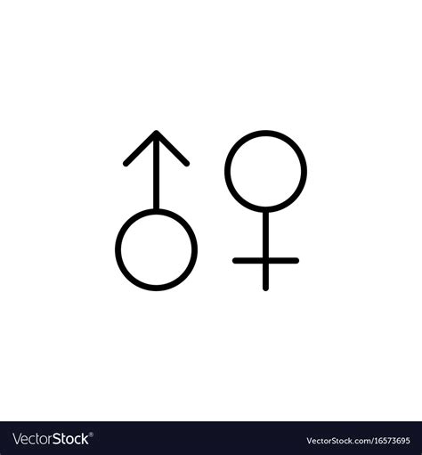 Female Male Gender Icon On White Background Vector Image