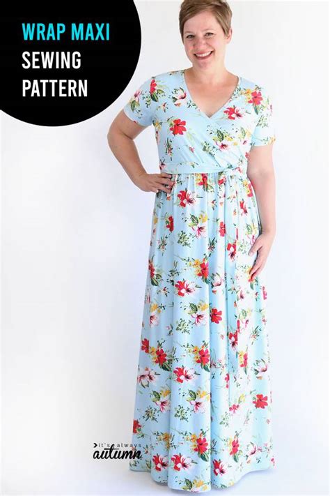 Free Sewing Pattern Wrap Maxi Dress Sewing