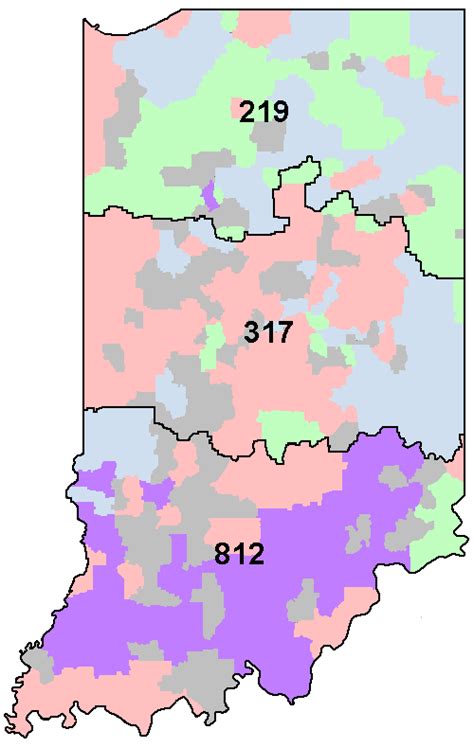 32 Indiana Area Code Map Maps Database Source