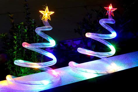 40 Led Spiral Christmas Tree Stake Lights Offer Livingsocial