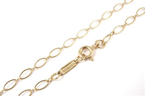 Tiffany And Co 18k Yellow Gold Oval Link Chain Necklace 16