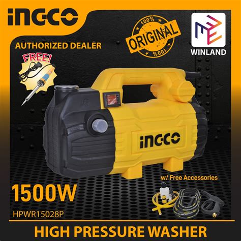 Ingco By Winland High Pressure Washer 1500w 100bar With Free Soldering