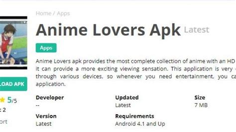 2 Link Download Anime Lovers Apk 2022 Terbaru Full Hd Sub Indo Dan