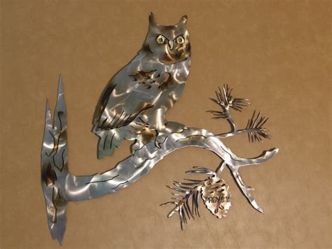 Great Horned Owl Metal Wall Art By Steelwonders On Etsy