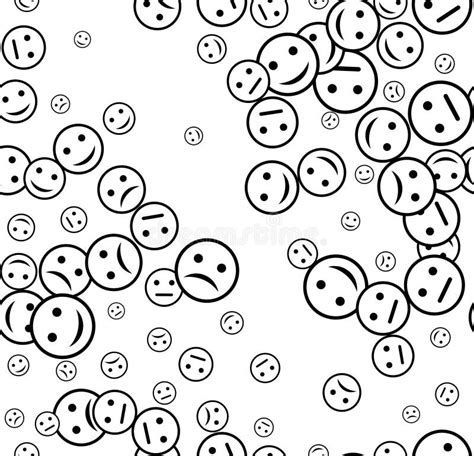 Emoticon Seamless Pattern Emotions Cartoon Emojis Background Funny