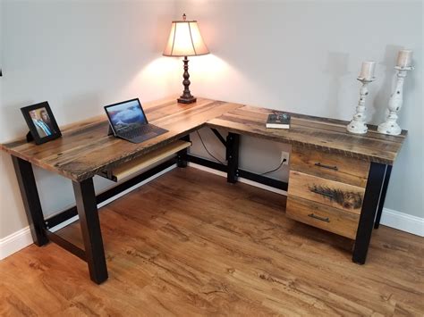 Reclaimed Wood Desk Rustic Industrial Desk Computer Desk Desks Home