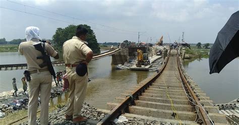 Army Constructing Washed Away Rail Bridge At Ajhrail On New Jalpaiguri