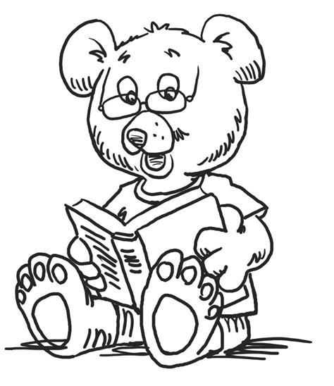 Kids Reading Coloring Pages At Free Printable
