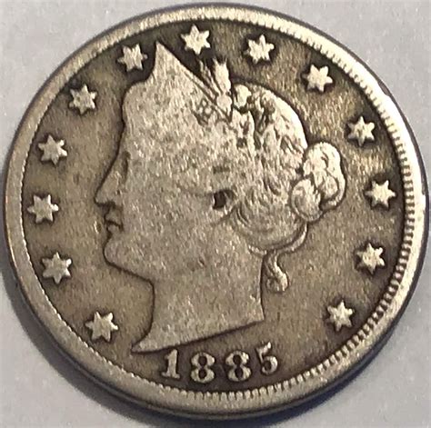 1885 Liberty V Nickel Very Good At Amazons Collectible Coins Store