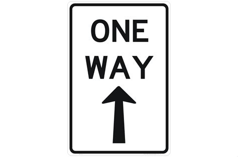 One Way Sign Svg