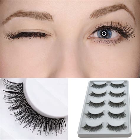 5 pairs cross lengthen false eyelashes natural looking fake lashes eye makeup in false