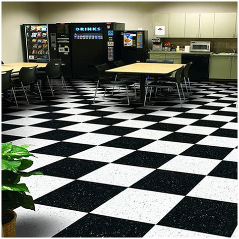 Ahf 12 X 12 In Speckled Black Commercial Vinyl Floor Tile 51910031