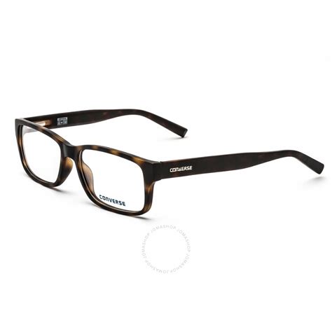 Converse Unisex Tortoise Square Eyeglass Frames Q046 Uf Tor 55 751286280722 Eyeglasses Jomashop