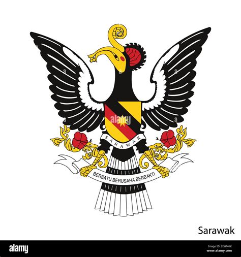 Coat Of Arms Of Sarawak Is A Malaysian Region Vector Heraldic Emblem