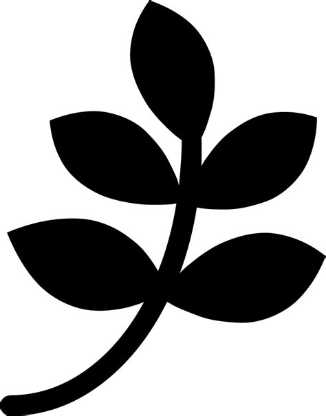 Branch With Leaves Black Shape Svg Png Icon Free Download 39775
