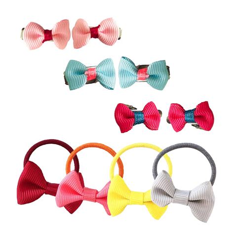 20pcs Tiny Baby Hair Clips Rings For Fine Hair Boutique Grosgrain