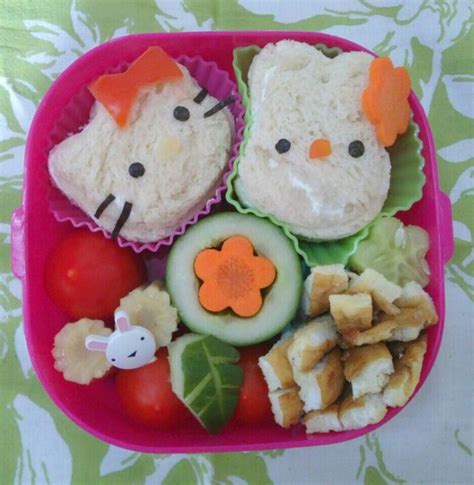 Hello Kitty Sandwich Bento Comida Sándwich