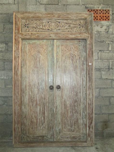 Traditional Balinese Doors In Antique Wash Finishnaturally Inspired