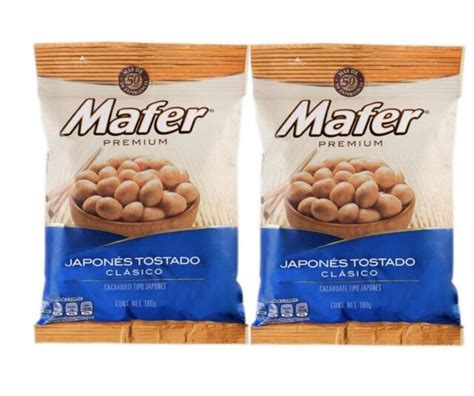 2 Pack Mafer Premium Mexican Peanuts Japones Tostado Limon 180g Ea