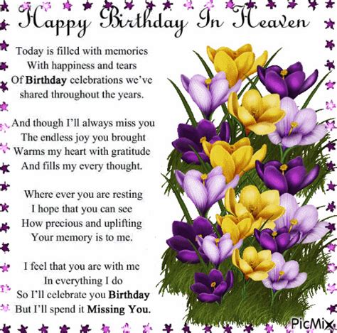This is a letter to my best friend and sister, eloisa vanessa flores, who passed away in february of 2017. Happy Birthday In Heaven Animated Image Pictures, Photos ...