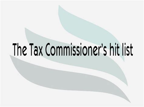 The Tax Commissioners Hit List Burns Sieber