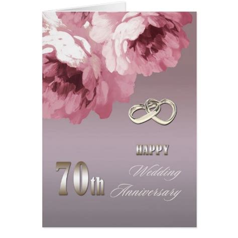 Happy 70th Wedding Anniversary Greeting Cards Zazzle