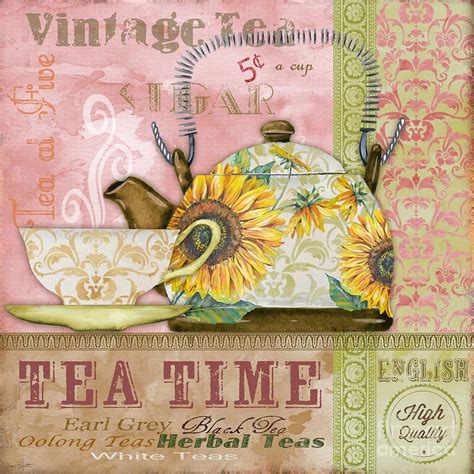 Beautiful Tea Time Art Created By Jean Plout Lovely Borders And