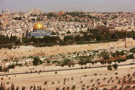 View Of Temple Mount From Mount Zion Jerusalem Israel Stock Photo
