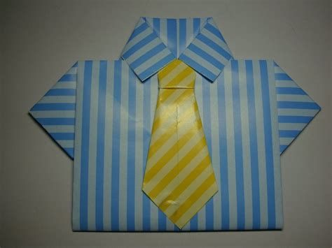 Fathers Day Polo Shirt With Necktie Origami