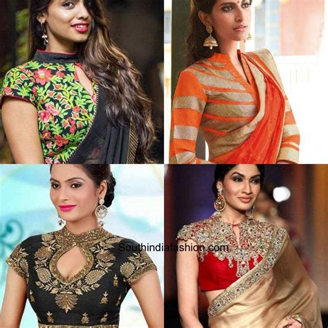 Saree blouse back neck designs 2019. modern-saree-blouse-designs-high-neck-blouses