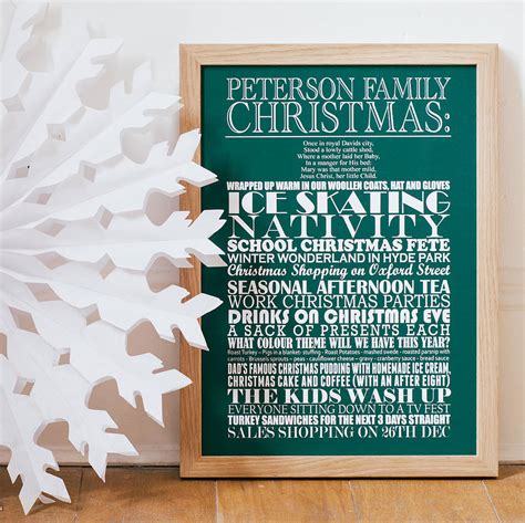 Personalised Christmas Art Print By Milly Inspired
