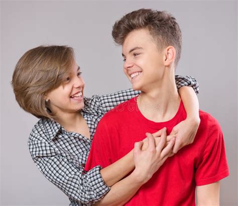 Portrait Of Brother And Sister Stock Image Image Of Caucasian