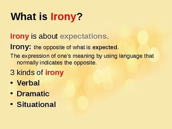 Three Types Of Irony Powerpoint With Videos By Mrs Nunez Reads TpT