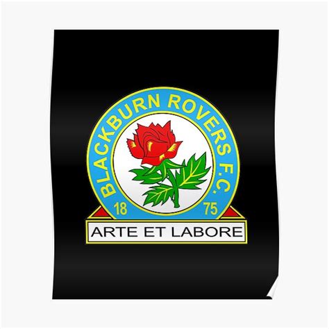 Blackburn Rovers Flag Coat Of Arms Poster By Original1977 Redbubble