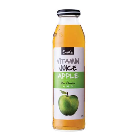 Sams Vitamin Juice Apple 375ml Orange Go
