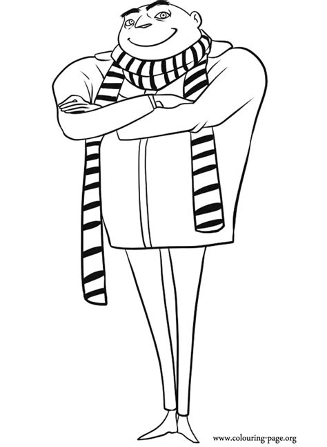 Despicable Me - The evil Gru coloring page | Minion coloring pages
