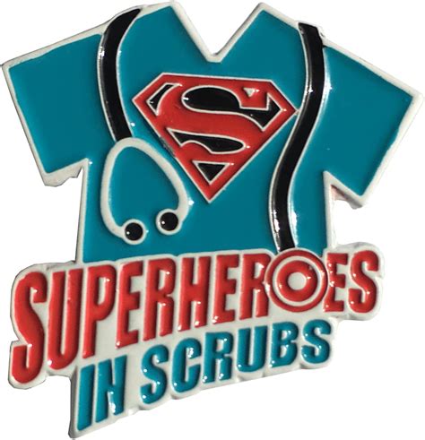 Superheroes In Scrubs Lapel Pin Ts For Nursing Staff Nurse Care
