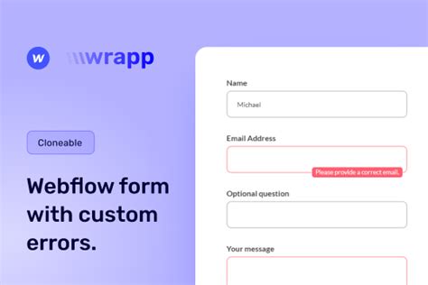 Custom Form Errors And Validation Webflow