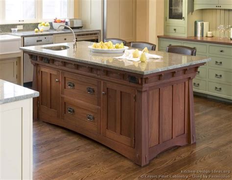 A contrasting kitchen island allows you to introduce new color and texture to the room in an if you already have bold kitchen cabinetry, look to a contrasting wood finish to make your island stand out. Woodwork Craftsman Style Cabinetry PDF Plans