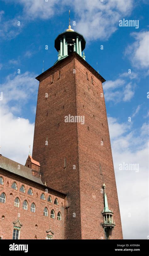 City Hall Tower Stockholm Sweden Stock Photo Alamy