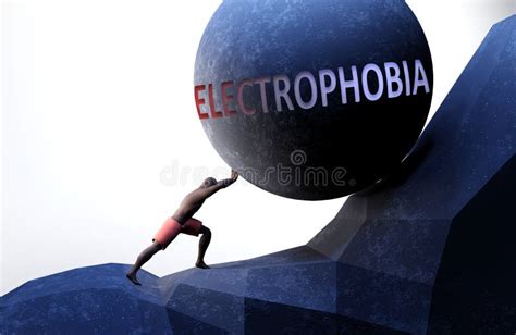Electrophobia As A Problem That Makes Life Harder Symbolized By A