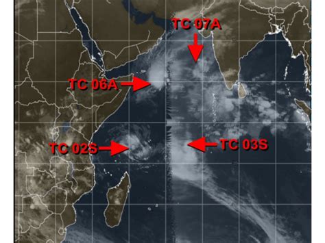 4 Simultaneous Storms Active In The Indian Ocean Rtropicalweather