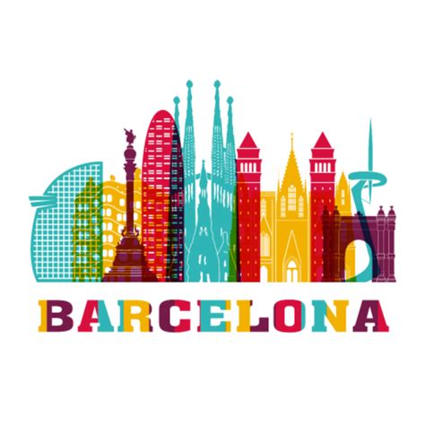Barcelona City Skyline Spain Landmark in 2021 | Barcelona city, Europe landmarks, Barcelona map