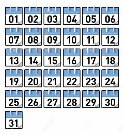 1 31 Number Chart