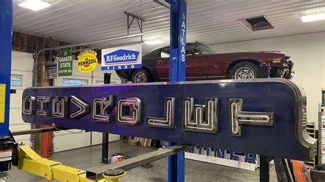 1950s Chevrolet Dealership Double Sided Porcelain Neon Sign M213